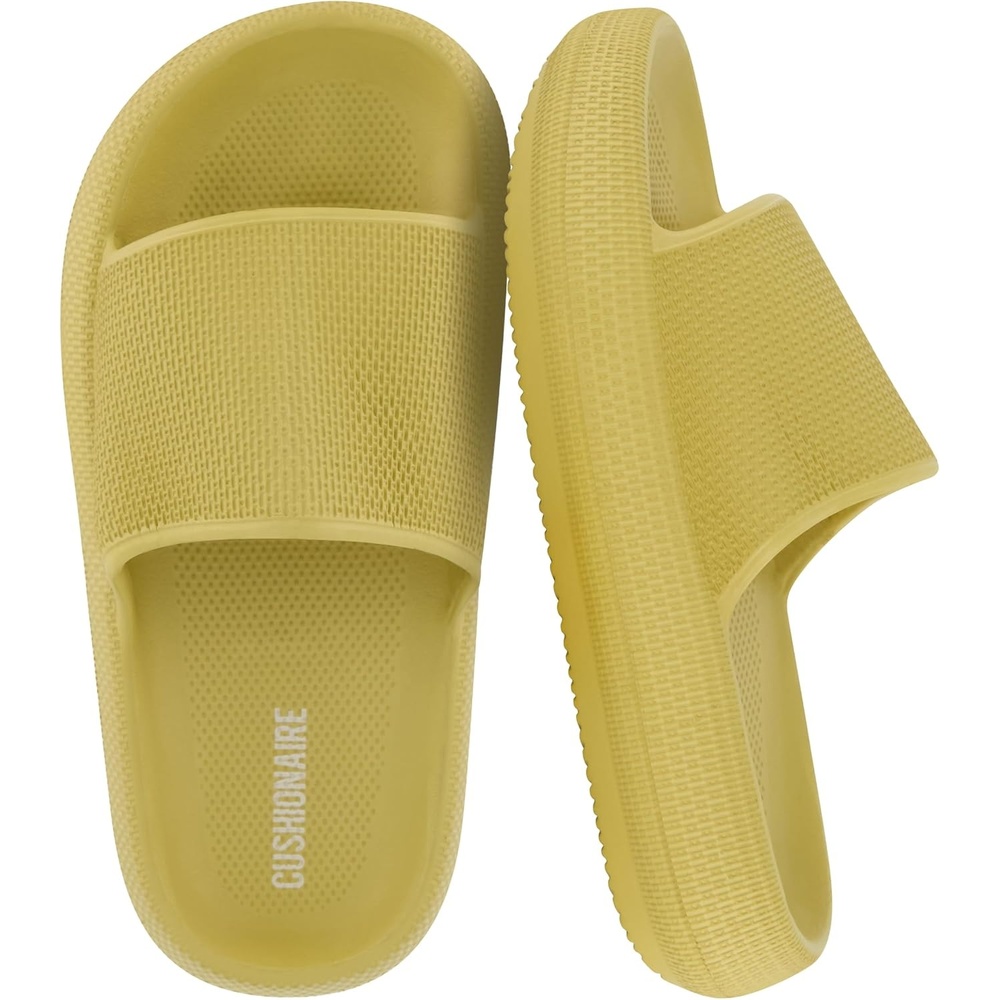 image:imageCUSHIONAIRE FeatherK Cloud Slides EVA Waterproof Pool Sandals for KidsYellow