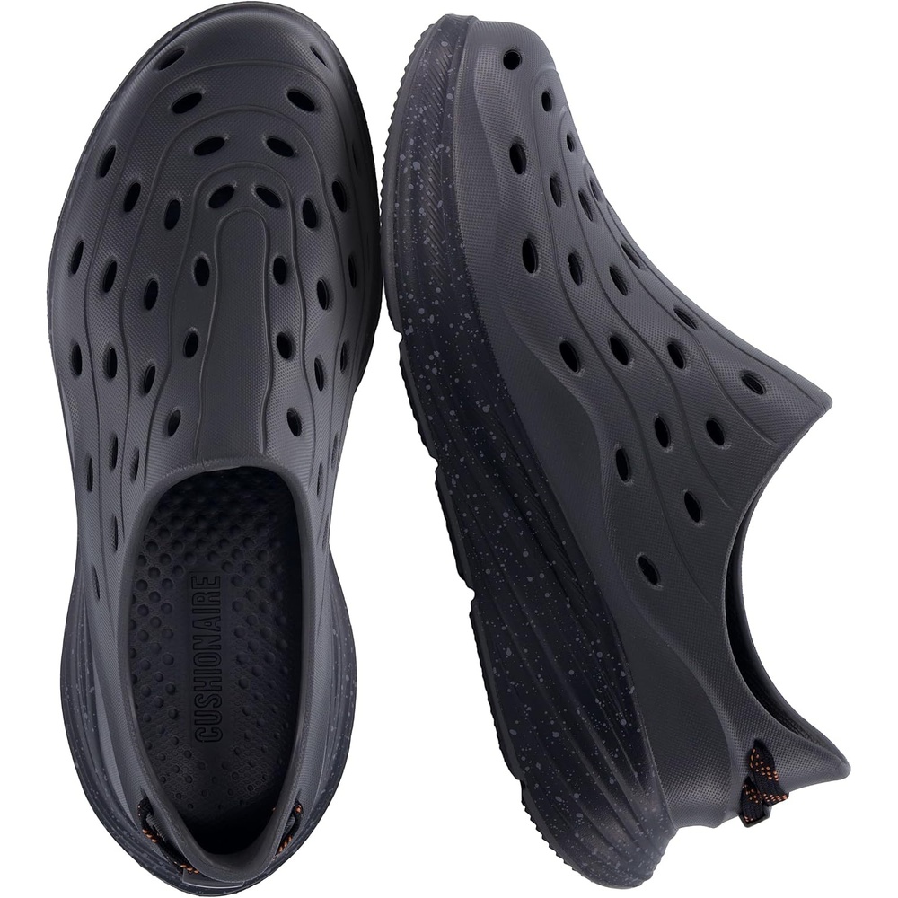 image:imageCUSHIONAIRE Fuel EVA Recovery Shoes for Men Lightweight Slip On Waterproof Sneaker Clogs with Cushioned Footbed and Ventilated DesignCharcoalBlack