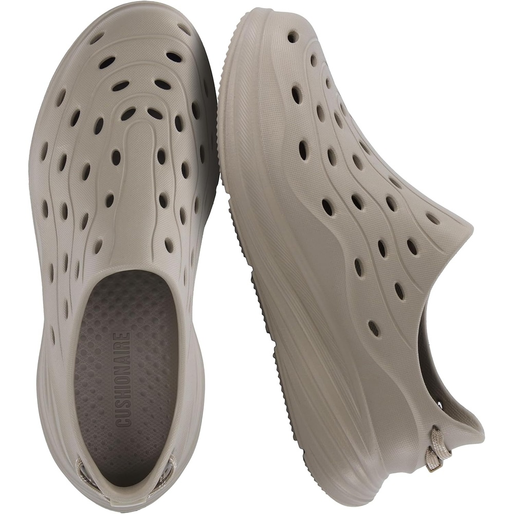 image:imageCUSHIONAIRE Fuel EVA Recovery Shoes for Men Lightweight Slip On Waterproof Sneaker Clogs with Cushioned Footbed and Ventilated DesignPutty