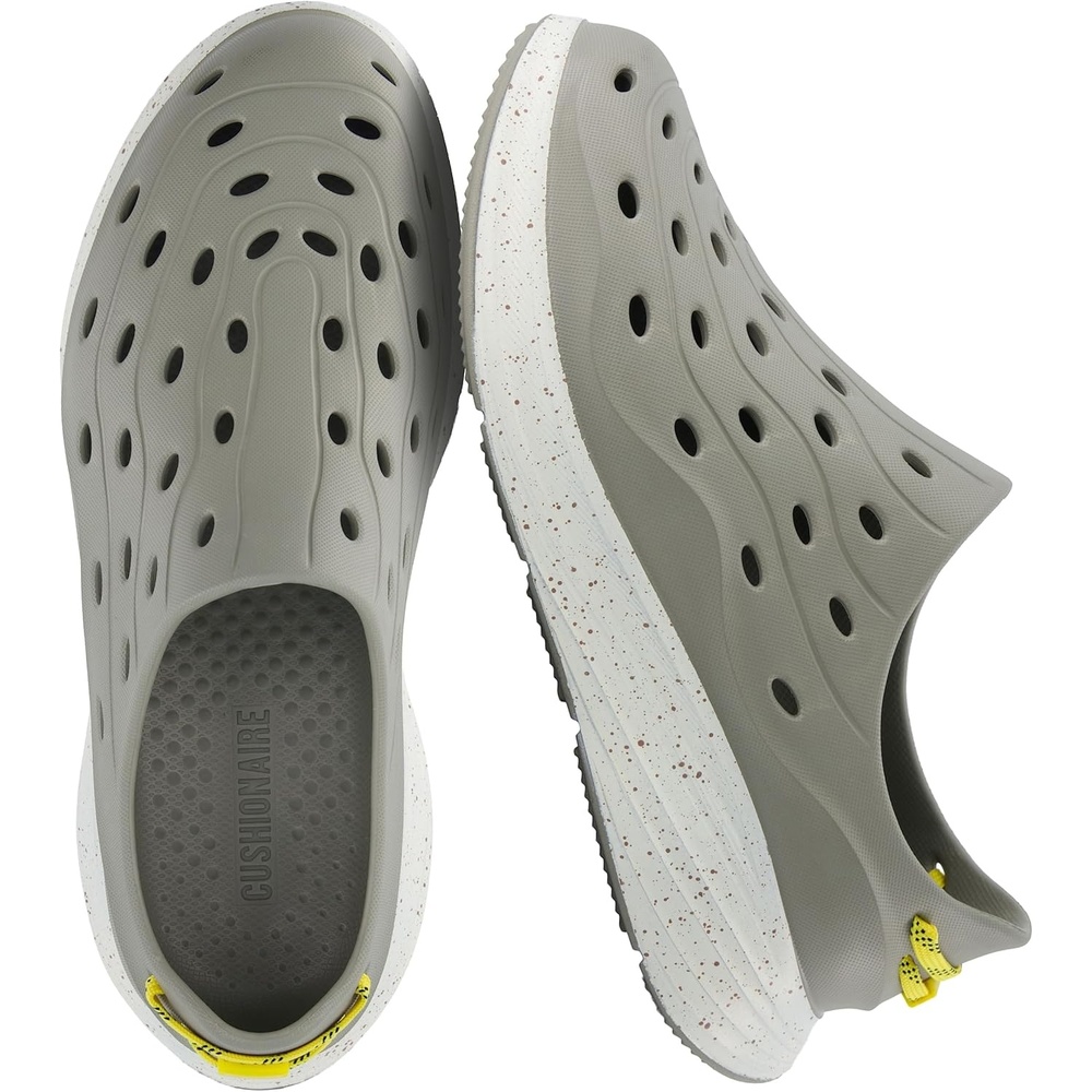 image:imageCUSHIONAIRE Fuel EVA Recovery Shoes for Men Lightweight Slip On Waterproof Sneaker Clogs with Cushioned Footbed and Ventilated DesignSageOff White