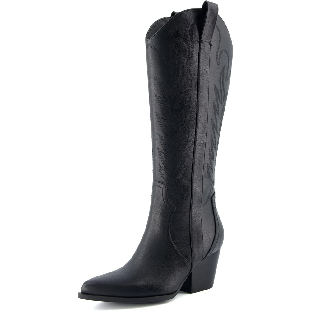 image:imageCUSHIONAIRE Womens Caress tall western boot Memory Foam Wide Widths AvailableBlack