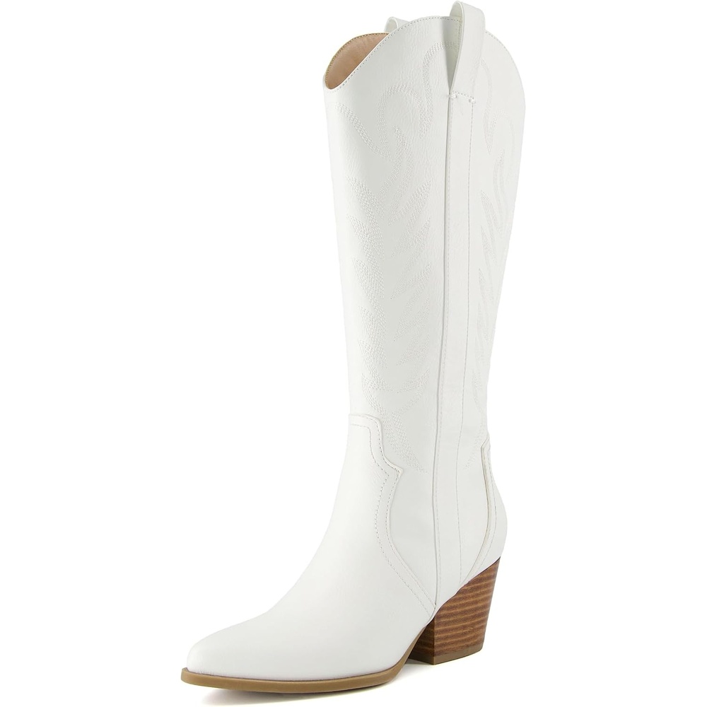image:imageCUSHIONAIRE Womens Caress tall western boot Memory Foam Wide Widths AvailableWhite