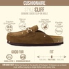 CUSHIONAIRE Cliff Suede Clog Mules for Women(Brown)