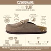 CUSHIONAIRE Cliff Suede Clog Mules for Women(Moss)