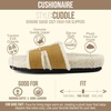 CUSHIONAIRE Cuddle Fur Slippers for Women Faux Shearling Slide Sandal +Memory Foam, Wide Widths Available(Chestnut)
