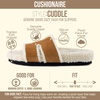 CUSHIONAIRE Cuddle Fur Slippers for Women Faux Shearling Slide Sandal +Memory Foam, Wide Widths Available(Rust)