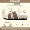 CUSHIONAIRE Cuddle Fur Slippers for Women Faux Shearling Slide Sandal +Memory Foam, Wide Widths Available(Taupe)