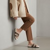 CUSHIONAIRE Cuddle Fur Slippers for Women Faux Shearling Slide Sandal +Memory Foam, Wide Widths Available(Taupe)