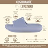 CUSHIONAIRE Feather-K Cloud Slides, EVA Waterproof Pool Sandals for Kids(Blue)