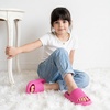 CUSHIONAIRE Feather-K Cloud Slides, EVA Waterproof Pool Sandals for Kids(Hot Pink)