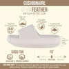 CUSHIONAIRE Feather-K Cloud Slides, EVA Waterproof Pool Sandals for Kids(Lt. Grey)