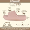 CUSHIONAIRE Feather-K Cloud Slides, EVA Waterproof Pool Sandals for Kids(Pink)