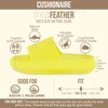 CUSHIONAIRE Feather-K Cloud Slides, EVA Waterproof Pool Sandals for Kids(Sunny Yellow)