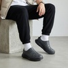 CUSHIONAIRE Fuel EVA Recovery Shoes for Men, Lightweight Slip On Waterproof Sneaker Clogs with Cushioned Footbed and Ventilated Design(Charcoal/Black)