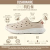 CUSHIONAIRE Fuel EVA Recovery Shoes for Men, Lightweight Slip On Waterproof Sneaker Clogs with Cushioned Footbed and Ventilated Design(Khaki/Off White)