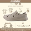 CUSHIONAIRE Fuel EVA Recovery Shoes for Men, Lightweight Slip On Waterproof Sneaker Clogs with Cushioned Footbed and Ventilated Design(Putty)