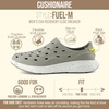 CUSHIONAIRE Fuel EVA Recovery Shoes for Men, Lightweight Slip On Waterproof Sneaker Clogs with Cushioned Footbed and Ventilated Design(Sage/Off White)