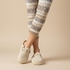 CUSHIONAIRE Hana Vegan Suede Clogs for Women, Cork Footbed Potato Shoes(Beige Corduroy)