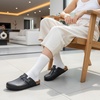 CUSHIONAIRE Hana Vegan Suede Clogs for Women, Cork Footbed Potato Shoes(Black)