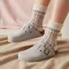 CUSHIONAIRE Hana Vegan Suede Clogs for Women, Cork Footbed Potato Shoes(Ivory Vegan Suede)