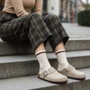 CUSHIONAIRE Hana Vegan Suede Clogs for Women, Cork Footbed Potato Shoes(Stone)