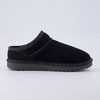 CUSHIONAIRE Hilo-3 Cozy Suede Womens Slippers, Soft Faux Fur Lined Slip On House Shoes for Women with Cushioned Memory Foam(Black 2)