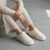 CUSHIONAIRE Hilo-3 Cozy Suede Womens Slippers, Soft Faux Fur Lined Slip On House Shoes for Women with Cushioned Memory Foam(Off White 2)