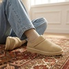 CUSHIONAIRE Hilo-3 Cozy Suede Womens Slippers, Soft Faux Fur Lined Slip On House Shoes for Women with Cushioned Memory Foam(Sand 2)