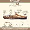 CUSHIONAIRE Java Casual Womens Jelly Flats with Adjustable Strap, Closed Toe Mary Janes Mule Design, Waterproof Jelly Sandals for Women(Chocolate)