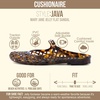 CUSHIONAIRE Java Casual Womens Jelly Flats with Adjustable Strap, Closed Toe Mary Janes Mule Design, Waterproof Jelly Sandals for Women(Tortoise)