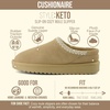 CUSHIONAIRE Keto Womens Slippers Slip-On Suede Mule Slipper – Cozy & Stylish, Memory Foam & Faux Fur Lining, Wide Widths Available(Biscuit)
