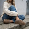 CUSHIONAIRE Keto Womens Slippers Slip-On Suede Mule Slipper – Cozy & Stylish, Memory Foam & Faux Fur Lining, Wide Widths Available(Brown)