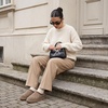 CUSHIONAIRE Keto Womens Slippers Slip-On Suede Mule Slipper – Cozy & Stylish, Memory Foam & Faux Fur Lining, Wide Widths Available(Taupe)