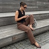 CUSHIONAIRE Siesta Modern Lattice Ballet Flats for Women, Comfortable Slip On Pointed Toe Womens Jelly Shoes(Tortoise)