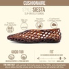 CUSHIONAIRE Siesta Modern Lattice Ballet Flats for Women, Comfortable Slip On Pointed Toe Womens Jelly Shoes(Tortoise)