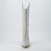 CUSHIONAIRE Women’s Caress tall western boot +Memory Foam, Wide Widths Available(Silver)