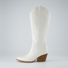 CUSHIONAIRE Women’s Caress tall western boot +Memory Foam, Wide Widths Available(White)