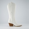 CUSHIONAIRE Women’s Caress tall western boot +Memory Foam, Wide Widths Available(White)