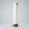 CUSHIONAIRE Women’s Caress tall western boot +Memory Foam, Wide Widths Available(White)
