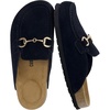 CUSHIONAIRE Cliff Suede Clog Mules for Women(Black)