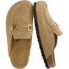 CUSHIONAIRE Cliff Suede Clog Mules for Women(Sand)
