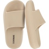 CUSHIONAIRE Feather-K Cloud Slides, EVA Waterproof Pool Sandals for Kids(Khaki)