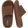 CUSHIONAIRE Feather-K Cloud Slides, EVA Waterproof Pool Sandals for Kids(Mocha)