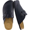 CUSHIONAIRE Hana Vegan Suede Clogs for Women, Cork Footbed Potato Shoes(Black)