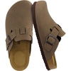CUSHIONAIRE Hana Vegan Suede Clogs for Women, Cork Footbed Potato Shoes(Brown)