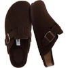 CUSHIONAIRE Hana Vegan Suede Clogs for Women, Cork Footbed Potato Shoes(Brown Wool)
