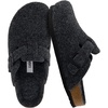 CUSHIONAIRE Hana Vegan Suede Clogs for Women, Cork Footbed Potato Shoes(Charcoal Wool)