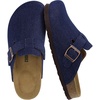 CUSHIONAIRE Hana Vegan Suede Clogs for Women, Cork Footbed Potato Shoes(Dark Denim)