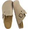 CUSHIONAIRE Hana Vegan Suede Clogs for Women, Cork Footbed Potato Shoes(Sand Vegan Suede)