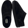 CUSHIONAIRE Hilo-3 Cozy Suede Womens Slippers, Soft Faux Fur Lined Slip On House Shoes for Women with Cushioned Memory Foam(Black Midnight Genuine Suede)